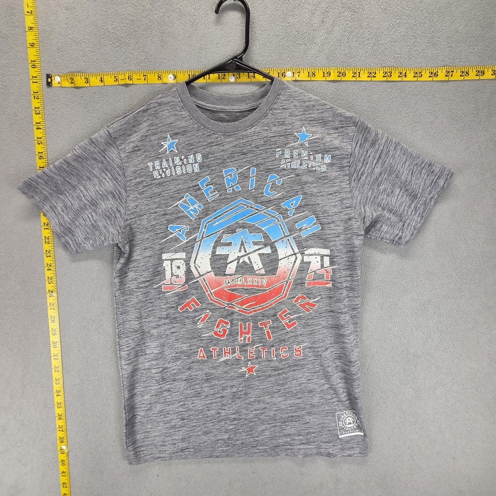 American Fighter Shirt Mens Small Gray Training Division‎ Athletic Graphic Tee
